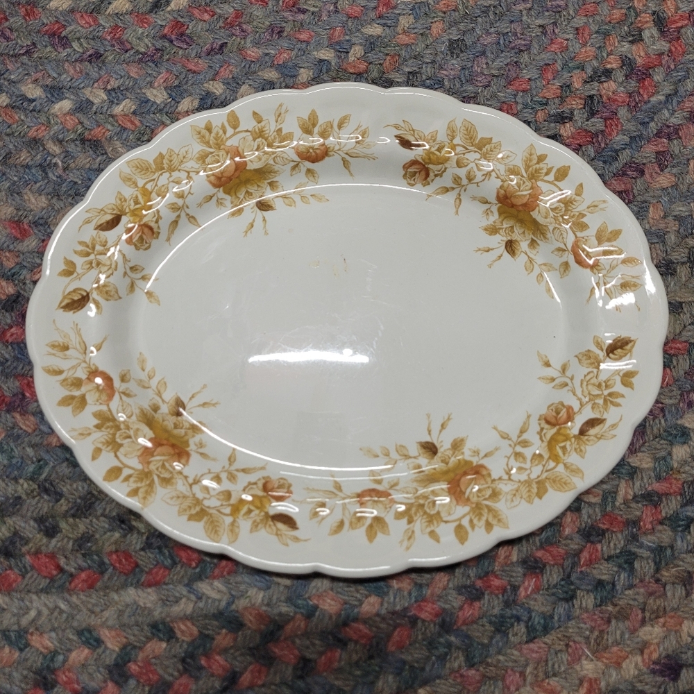 Ironstone Ridgway 'Antique Rose' Serving Platter Tray